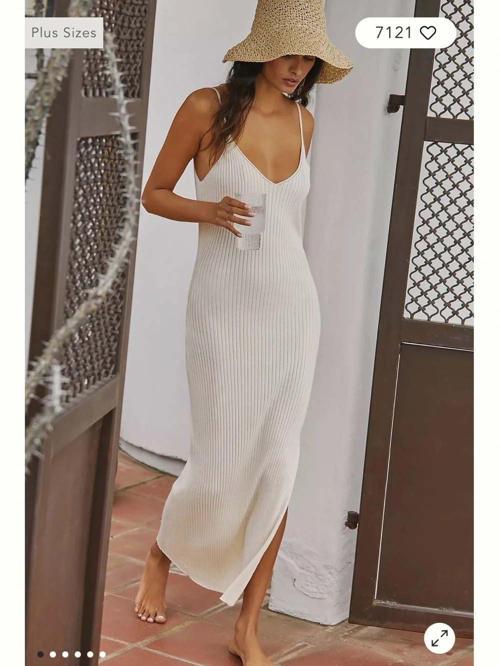 New Aimee ribbed knit midi dress by Anthropologie, size L - Picture 1 of 7